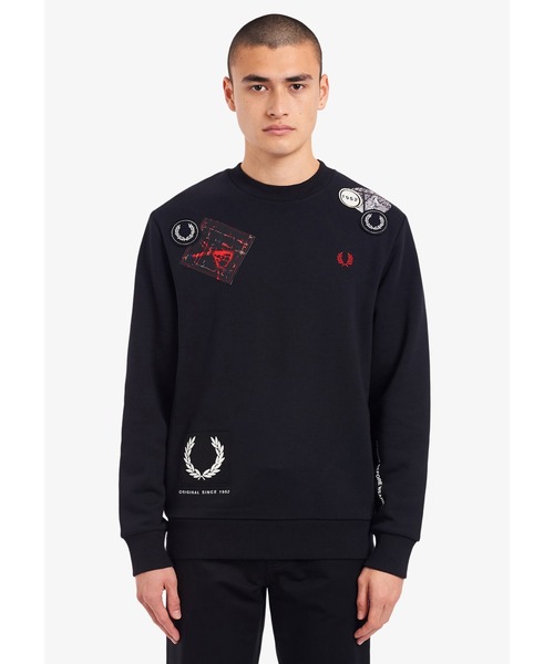 ラフシモンズ フレッドペリー スウェット Sサイズ （FRED PERRY  