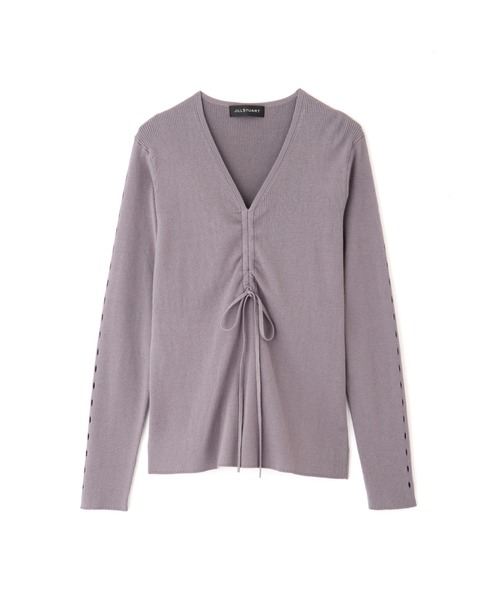 JILL STUART（ジルスチュアート）の「◆サスキアリブニット（ニット/セーター・レディース・パープル/グレー/ライトグリーン・FREE）」の8枚目の写真