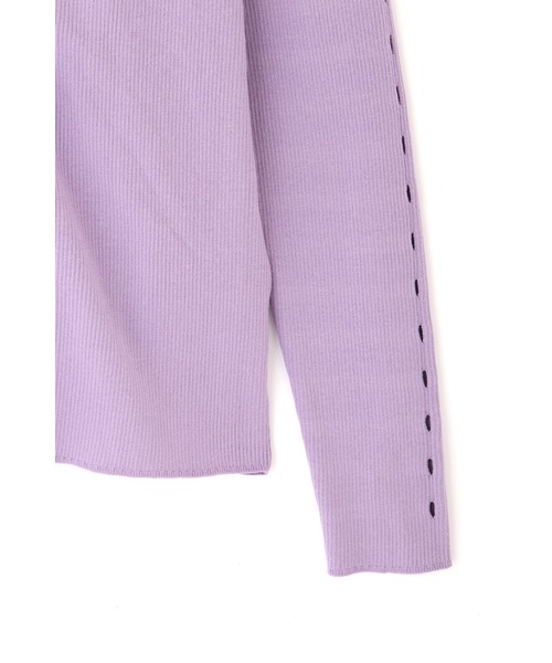 JILL STUART（ジルスチュアート）の「◆サスキアリブニット（ニット/セーター・レディース・パープル/グレー/ライトグリーン・FREE）」の6枚目の写真