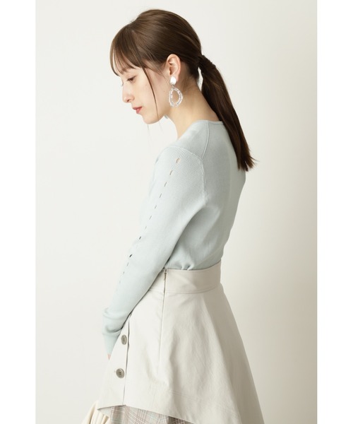 JILL STUART（ジルスチュアート）の「◆サスキアリブニット（ニット/セーター・レディース・パープル/グレー/ライトグリーン・FREE）」の16枚目の写真