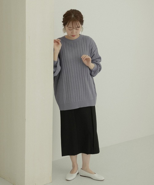 LAATO(ラート)の「OBAKE KNIT(ニット/セーター・レディース・チャコールグレー/ブルー・FREE)」の7枚目の写真