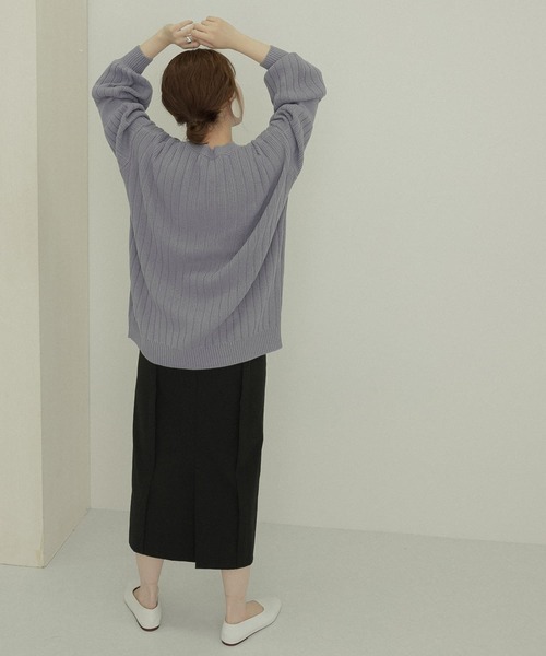 LAATO(ラート)の「OBAKE KNIT(ニット/セーター・レディース・チャコールグレー/ブルー・FREE)」の9枚目の写真