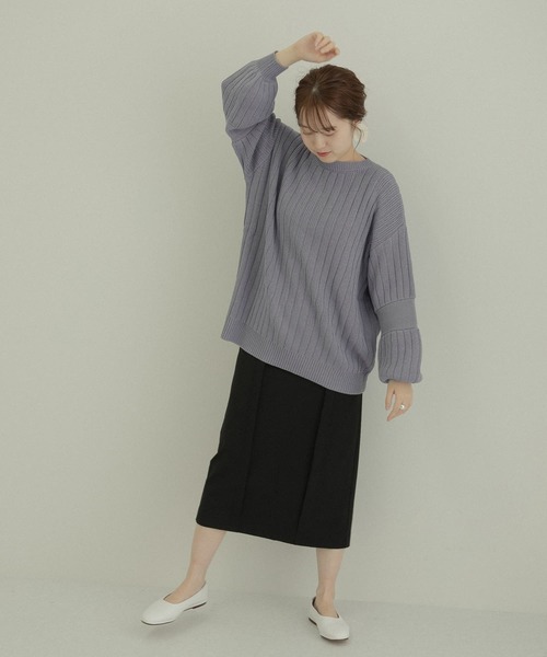 LAATO(ラート)の「OBAKE KNIT(ニット/セーター・レディース・チャコールグレー/ブルー・FREE)」の10枚目の写真
