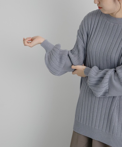 LAATO(ラート)の「OBAKE KNIT(ニット/セーター・レディース・チャコールグレー/ブルー・FREE)」の12枚目の写真