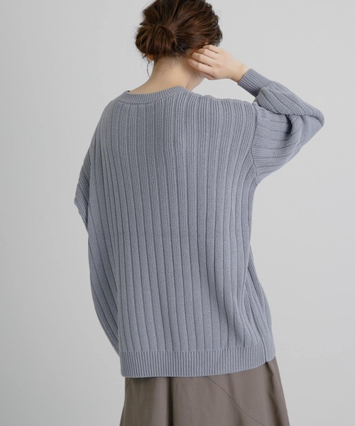 LAATO(ラート)の「OBAKE KNIT(ニット/セーター・レディース・チャコールグレー/ブルー・FREE)」の15枚目の写真
