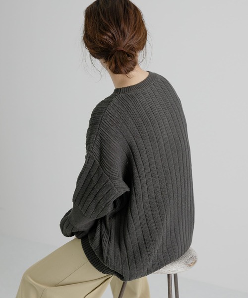 LAATO(ラート)の「OBAKE KNIT(ニット/セーター・レディース・チャコールグレー/ブルー・FREE)」の22枚目の写真