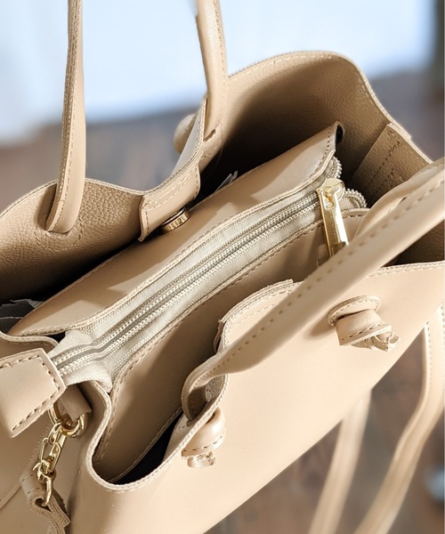 Per sist ence(パーシエンス)の「Per sist ence/パーシエンス ノットハンドル2WAYトート(トートバッグ・レディース・ブラック/グレー/ライトグリーン/ベージュ・FREE)」の18枚目の写真