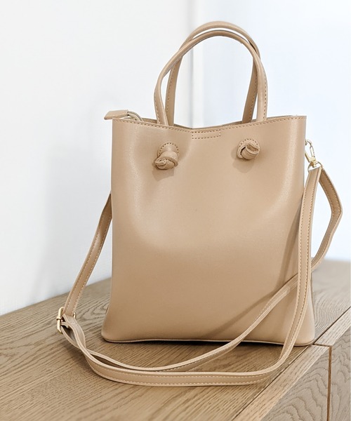 Per sist ence(パーシエンス)の「Per sist ence/パーシエンス ノットハンドル2WAYトート(トートバッグ・レディース・ブラック/グレー/ライトグリーン/ベージュ・FREE)」の22枚目の写真