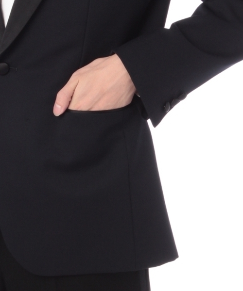 TAKEO KIKUCHI（タケオキクチ）の「タキシードクロスショールカラージャケット（テーラードジャケット・メンズ・ブラック/ネイビー・04/03/02/01）」の6枚目の写真