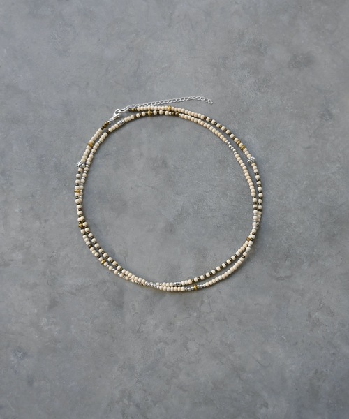 Editors Draw(エディターズドロー)の「SV925 ビーズロングネックレス Ria. Jaysmee/リアジェイズミー(ネックレス・レディース・ホワイト/ブラック/ブラウン/レッド/ブルー・ONE SIZE)」の2枚目の写真