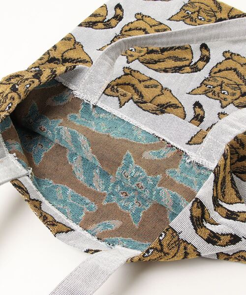 松尾ミユキ（マツオミユキ）の「松尾ミユキ/トートバッグ/猫（トートバッグ・レディース・ブラック/オフホワイト/グリーン/キャメル・FREE）」の10枚目の写真