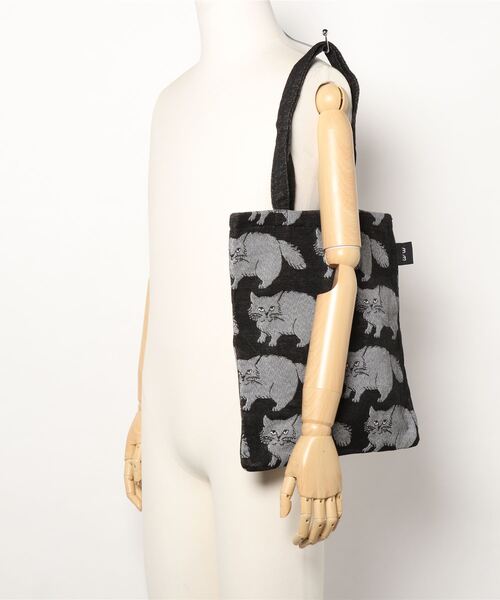 松尾ミユキ（マツオミユキ）の「松尾ミユキ/トートバッグ/猫（トートバッグ・レディース・ブラック/オフホワイト/グリーン/キャメル・FREE）」の9枚目の写真