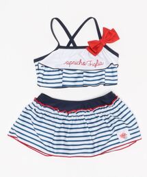 minius（ミニウス）の「【Capricho Figlia/カプリチョ フィリア】キッズセパレーツ水着 / CPマリンボーダーフリルセパ（水着・キッズ）」