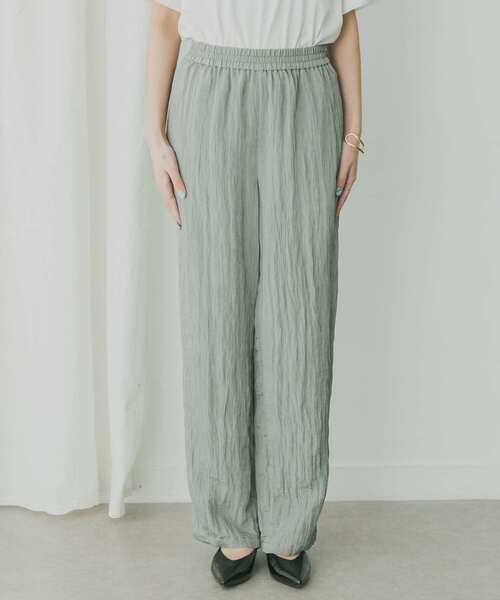 KBF+(ケービーエフプラス)の「KBF+ ワッシャーサテンパンツ(その他パンツ・レディース・ベージュ系その他/ラベンダー/グレー系その他・ONE)」の9枚目の写真