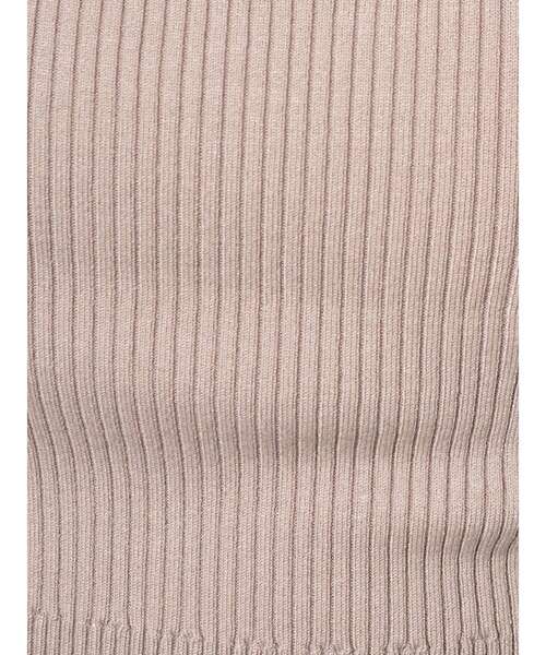 MERCURYDUO（マーキュリーデュオ）の「2WAYラッフルコンパクトリブニット（ニット/セーター・レディース・オフホワイト/ピンク/ライム/ベージュ/ダークブラウン・FREE）」の9枚目の写真