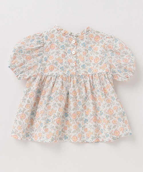 petit main（プティマイン）の「花柄ヨークチュニック（チュニック・キッズ・ブルー/ピンク・130cm/110cm/100cm/120cm/80ｃｍ/90cm）」の5枚目の写真