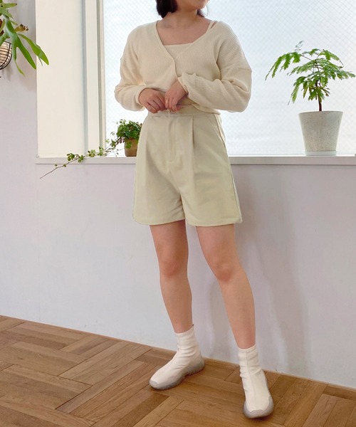 mimi toujours（ミミトゥジュール）の「パンツ ショートパンツ ハイウエスト omom×mimi toujours（その他パンツ・レディース・ブラック/グレイッシュベージュ・M）」の19枚目の写真