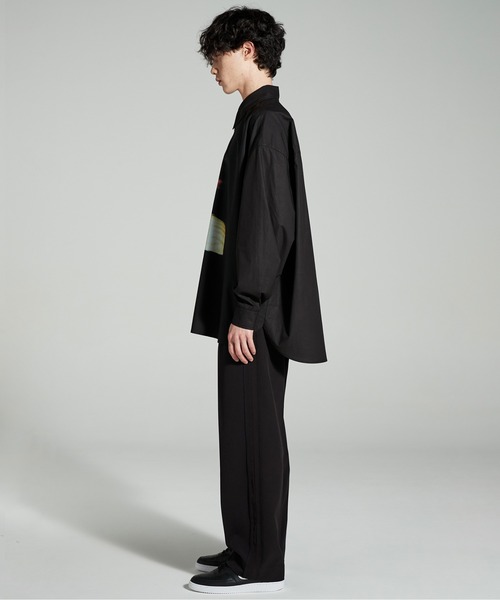 ADD SEOUL（エーディーディーソウル）の「【ADD SEOUL】MAYDAY 19 GRAPHIC AVANTGARDE SHIRT / メイデイ 19 グラフィック アヴァンギャルド ビッグシルエット シャツ（シャツ/ブラウス・メンズ・ブラック・1/2）」の14枚目の写真