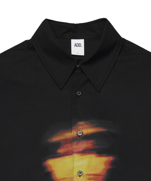 ADD SEOUL（エーディーディーソウル）の「【ADD SEOUL】MAYDAY 19 GRAPHIC AVANTGARDE SHIRT / メイデイ 19 グラフィック アヴァンギャルド ビッグシルエット シャツ（シャツ/ブラウス・メンズ・ブラック・1/2）」の5枚目の写真