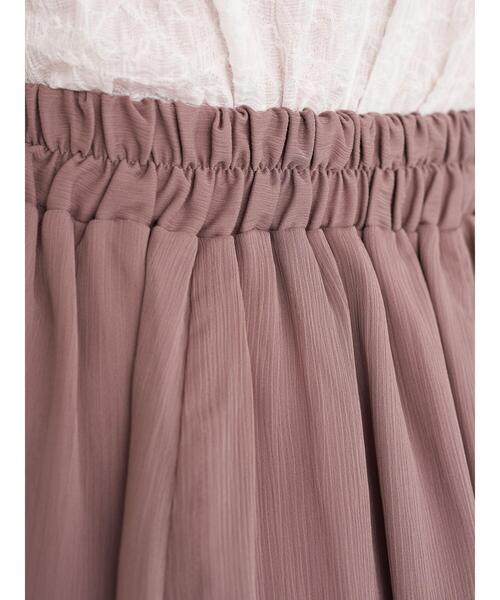 earth music&ecology（アースミュージックアンドエコロジー）の「楊柳シフォンギャザースカート ＊（スカート・レディース・ベージュ/サックスブルー/ピンク/モカ・FREE）」の19枚目の写真