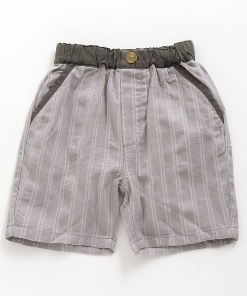 apres les cours（アプレレクール）の「無地・総柄ハーフパンツ 5分丈（その他パンツ・キッズ・ブラウン/グレー/サックスブルー/ミント/キナリ/サーモンピンク・90/100/110/120/80/130/140）」の3枚目の写真