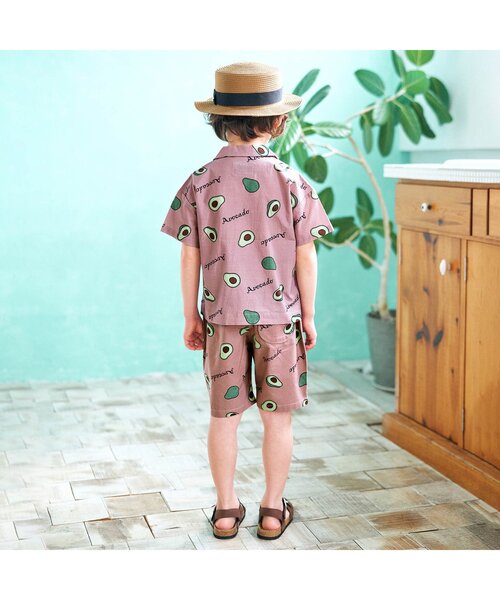 apres les cours（アプレレクール）の「無地・総柄ハーフパンツ 5分丈（その他パンツ・キッズ・ブラウン/グレー/サックスブルー/ミント/キナリ/サーモンピンク・90/100/110/120/80/130/140）」の10枚目の写真