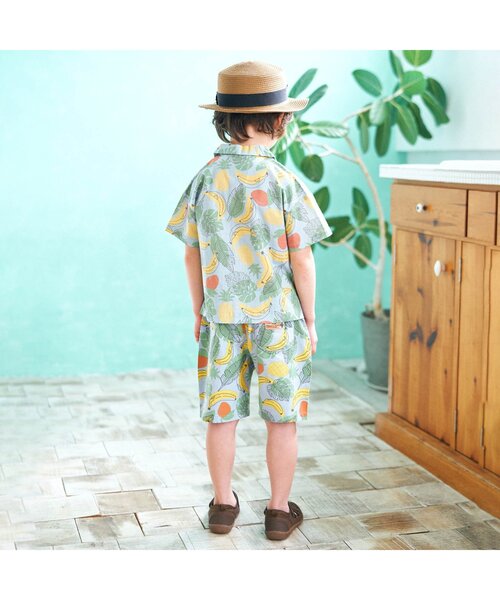 apres les cours（アプレレクール）の「無地・総柄ハーフパンツ 5分丈（その他パンツ・キッズ・ブラウン/グレー/サックスブルー/ミント/キナリ/サーモンピンク・90/100/110/120/80/130/140）」の12枚目の写真