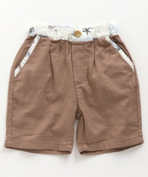 apres les cours（アプレレクール）の「無地・総柄ハーフパンツ 5分丈（その他パンツ・キッズ・ブラウン/グレー/サックスブルー/ミント/キナリ/サーモンピンク・90/100/110/120/80/130/140）」の13枚目の写真