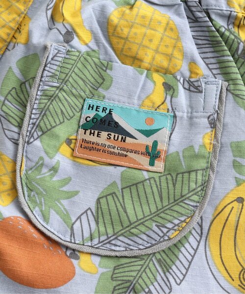 apres les cours（アプレレクール）の「無地・総柄ハーフパンツ 5分丈（その他パンツ・キッズ・ブラウン/グレー/サックスブルー/ミント/キナリ/サーモンピンク・90/100/110/120/80/130/140）」の16枚目の写真