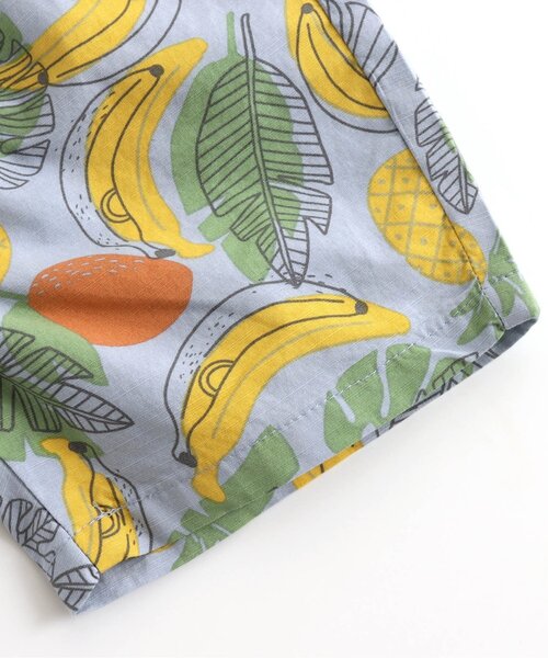 apres les cours（アプレレクール）の「無地・総柄ハーフパンツ 5分丈（その他パンツ・キッズ・ブラウン/グレー/サックスブルー/ミント/キナリ/サーモンピンク・90/100/110/120/80/130/140）」の18枚目の写真