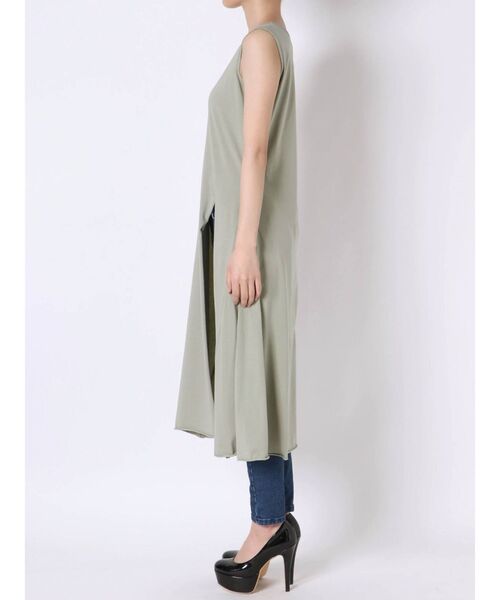 RESEXXY（リゼクシー）の「フロントスリットロングトップス（Tシャツ/カットソー・レディース・ブラック/ミント/モカ・FREE）」の12枚目の写真