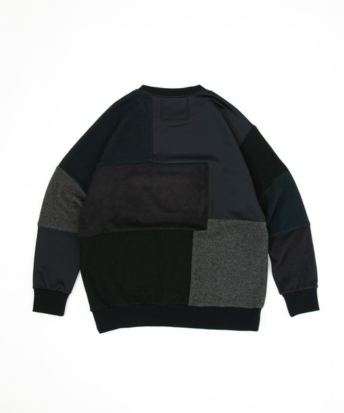OURET（オーレット）の「OURET/オーレット/ファンシーパッチワークニット切替ドルマンプルオーバー/2021-2022 AUTUMN&WINTER EXHIBITION 先行受注（ニット/セーター・メンズ・ブラック/グレー・1/2/3）」の10枚目の写真