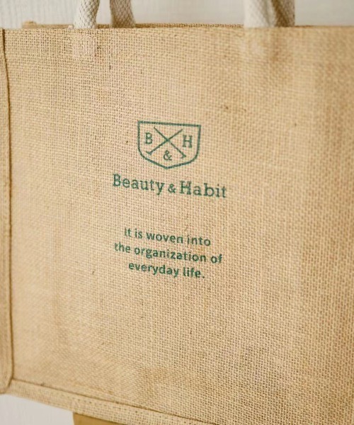 ABITOKYO（アビトーキョー）の「【Beauty&Habit】ジュートトートバッグ（トートバッグ・レディース・ベージュ・FREE）」の2枚目の写真