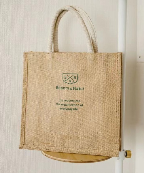 ABITOKYO（アビトーキョー）の「【Beauty&Habit】ジュートトートバッグ（トートバッグ・レディース・ベージュ・FREE）」の5枚目の写真
