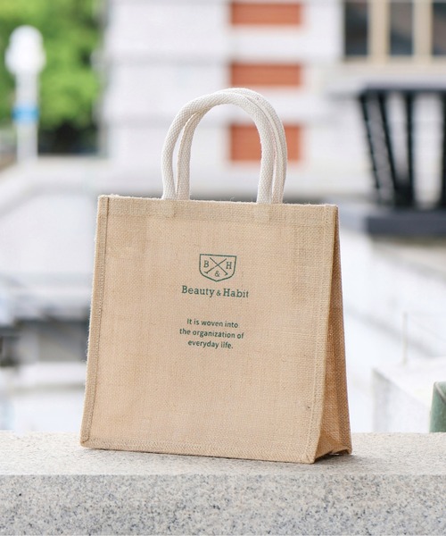 ABITOKYO（アビトーキョー）の「【Beauty&Habit】ジュートトートバッグ（トートバッグ・レディース・ベージュ・FREE）」の6枚目の写真