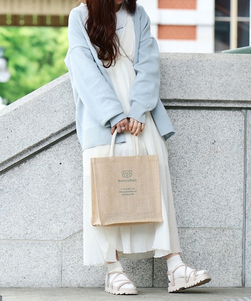 ABITOKYO（アビトーキョー）の「【Beauty&Habit】ジュートトートバッグ（トートバッグ・レディース・ベージュ・FREE）」の14枚目の写真