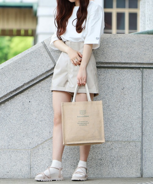 ABITOKYO（アビトーキョー）の「【Beauty&Habit】ジュートトートバッグ（トートバッグ・レディース・ベージュ・FREE）」の18枚目の写真