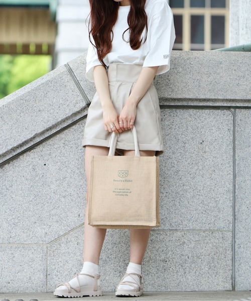 ABITOKYO（アビトーキョー）の「【Beauty&Habit】ジュートトートバッグ（トートバッグ・レディース・ベージュ・FREE）」の19枚目の写真