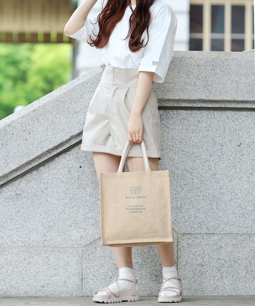 ABITOKYO（アビトーキョー）の「【Beauty&Habit】ジュートトートバッグ（トートバッグ・レディース・ベージュ・FREE）」の20枚目の写真