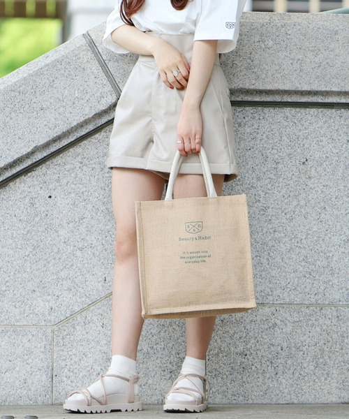 ABITOKYO（アビトーキョー）の「【Beauty&Habit】ジュートトートバッグ（トートバッグ・レディース・ベージュ・FREE）」の21枚目の写真