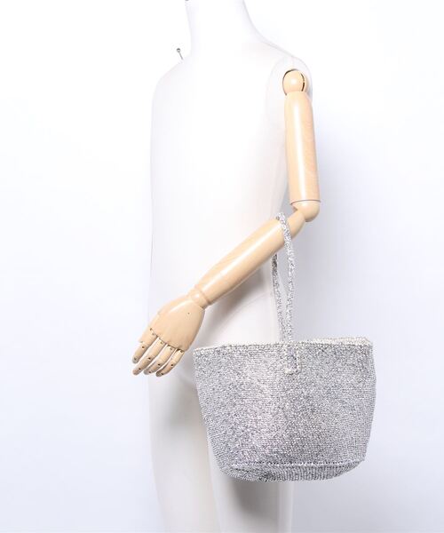 note et silence （ノートエシロンス）の「サイザルバッグ　ワンハンドル　スクエ（トートバッグ・レディース・シルバー・FREE）」の3枚目の写真