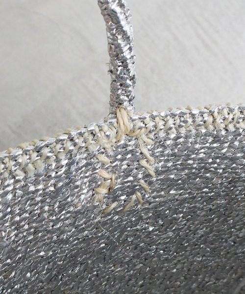note et silence （ノートエシロンス）の「サイザルバッグ　ワンハンドル　スクエ（トートバッグ・レディース・シルバー・FREE）」の13枚目の写真