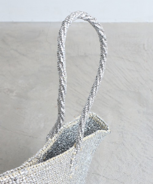 note et silence （ノートエシロンス）の「サイザルバッグ　ワンハンドル　スクエ（トートバッグ・レディース・シルバー・FREE）」の11枚目の写真