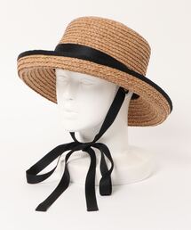 Samansa Mos2 | リボンテープ付カンカン帽(ハット)