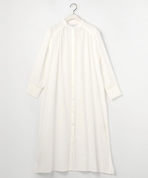 Grand PARK（グランドパーク）の「シアーロングシャツ（シャツ/ブラウス・レディース・オフホワイト/グレイッシュブルー/ベージュ・FREE）」の7枚目の写真