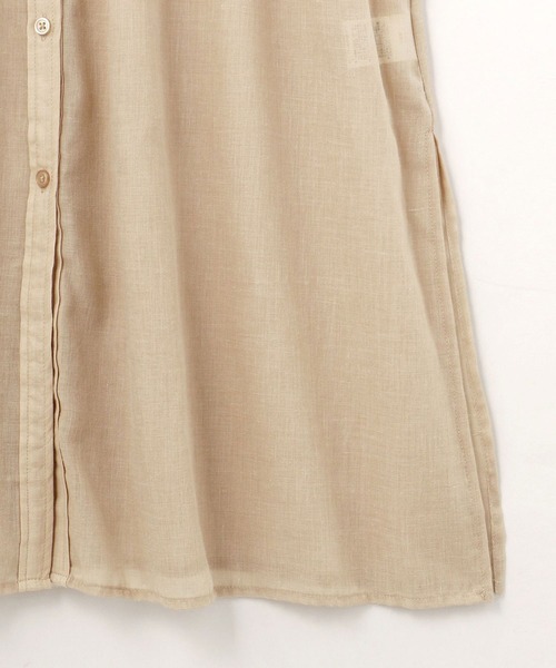 Grand PARK（グランドパーク）の「シアーロングシャツ（シャツ/ブラウス・レディース・オフホワイト/グレイッシュブルー/ベージュ・FREE）」の13枚目の写真