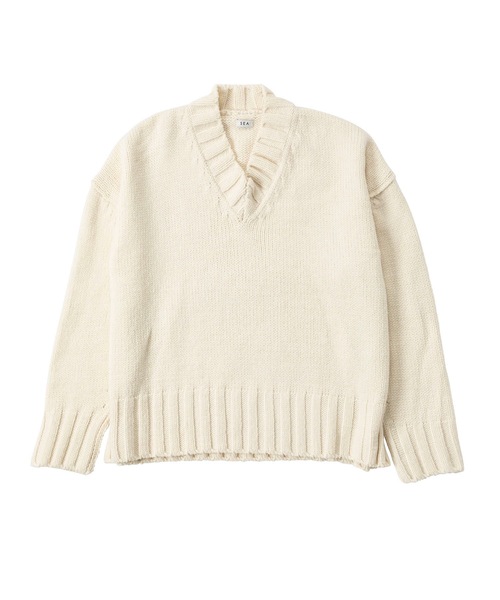SEA（シー）の「Vネックルーズニット（ニット/セーター）」 - WEAR