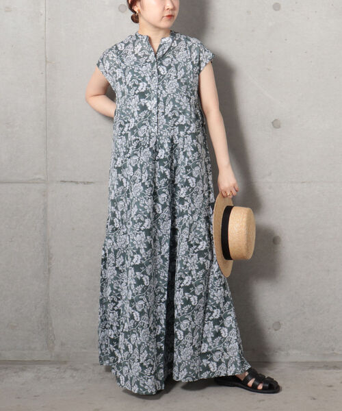 fredy repit（フレディレピ）の「スシボイルフラワープリントワンピース（ワンピース・レディース・オレンジ/グレイッシュブルー・38）」の2枚目の写真