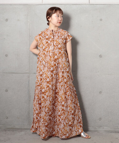 fredy repit（フレディレピ）の「スシボイルフラワープリントワンピース（ワンピース・レディース・オレンジ/グレイッシュブルー・38）」の3枚目の写真