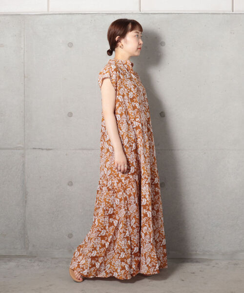 fredy repit（フレディレピ）の「スシボイルフラワープリントワンピース（ワンピース・レディース・オレンジ/グレイッシュブルー・38）」の4枚目の写真